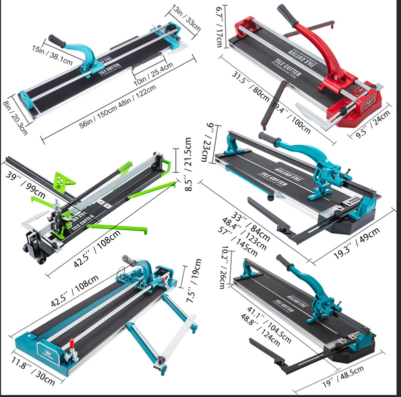 Vevor 1000/1200mm Coupe-Carreaux Manuelle ÃPaisseur Coupe 6-15mm Pour Carreaux