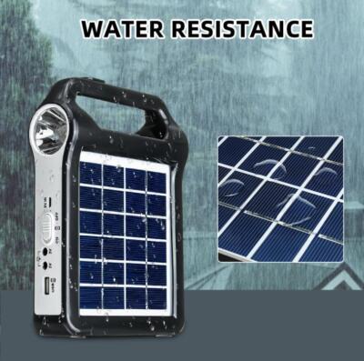 Portable Solar Panel Power System USB Home Charging Generator Camping With LED