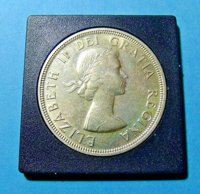 1955 Canada Silver Dollar - ARNPRIOR and Die Break on SEMI KEY Coin