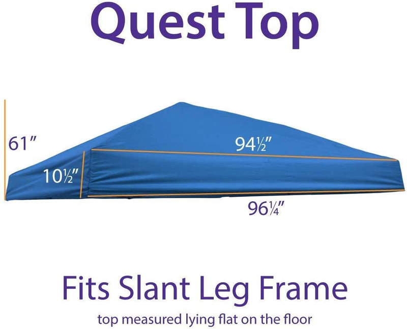 021400003 Impact Quest, Fits 10' X 10' Slant Leg Pop Up, Blue Canopy Top
