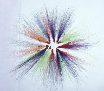 072 10 x ASSORTED LONGSHANK GOLDHEAD WOOLEY BUGGER FLIES SIZE 10