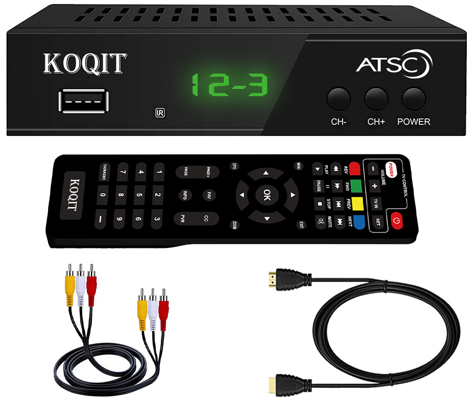 1080p Digital Converter Box for TV Clear QAM Tuner ReceiverTV Recording Playback