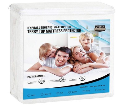 Best Waterproof Mattress Protector Fitted Matress Bed Cover Hypoallergenic (Best Hypoallergenic Mattress Protector)