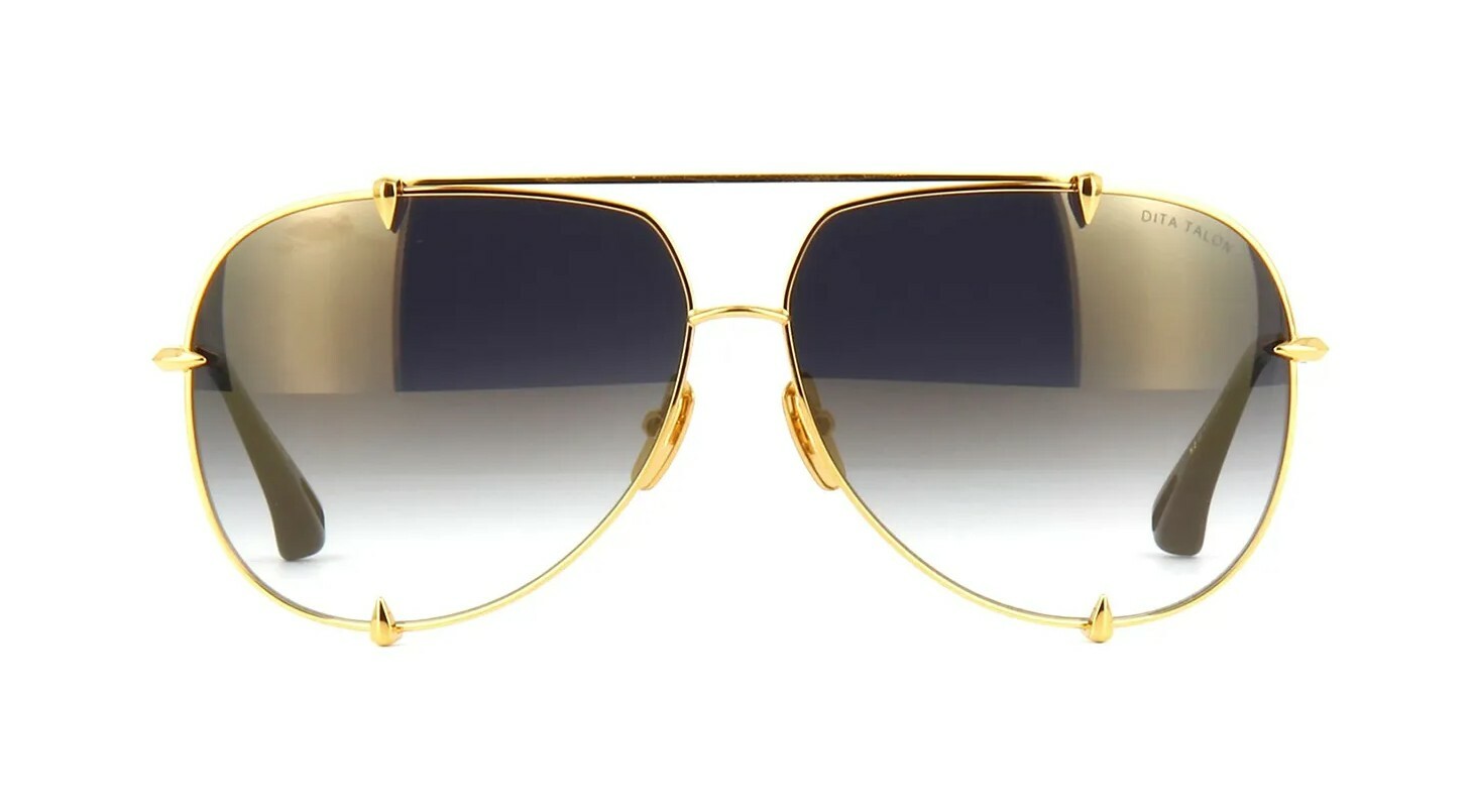 Pre-owned Dita Talon Yellow Gold 18k/grey Gradient With Gold Flash (d) Sunglasses