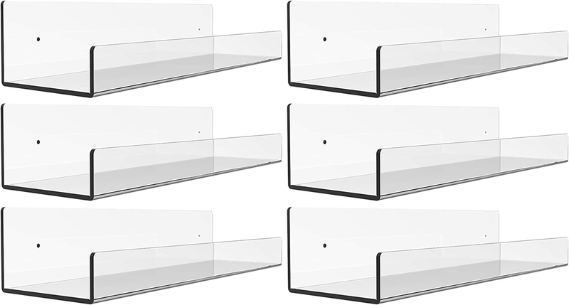 15 Acrylic Floating Shelves Wall Mounted 4pack Clear Acrylic Shelves Toy Shelf