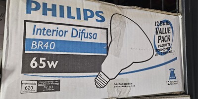 Value 12-Pack Philips Indoor Flood BR40 Medium Base Bulbs 620 Lumens