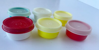 Tupperware 1 oz. Smidget Mini Pill Travel Container | Set Of 6 Multicolor #1463