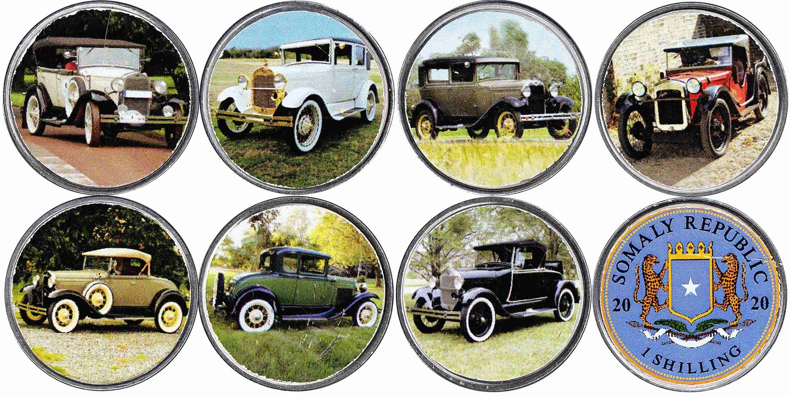 7 x 1 Shilling 2020 