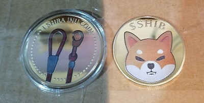Shiba Inu Dogecoin killer 24ct Gold Plated Coin!token#SHIBARMY, posted from UK!
