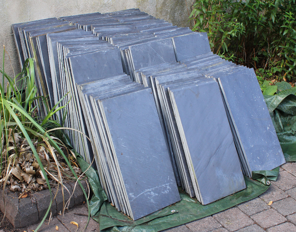 MARSHALLS BLACK NATURAL CLEFT SLATE PATIO PAVING 600x300mm 1220mm 27.7m2 NATURAL STONE GARDEN