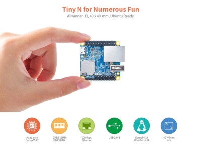 NanoPi NEO by FriendlyElec, 512MB Memory Open Source Allwinner H3 Dev Board