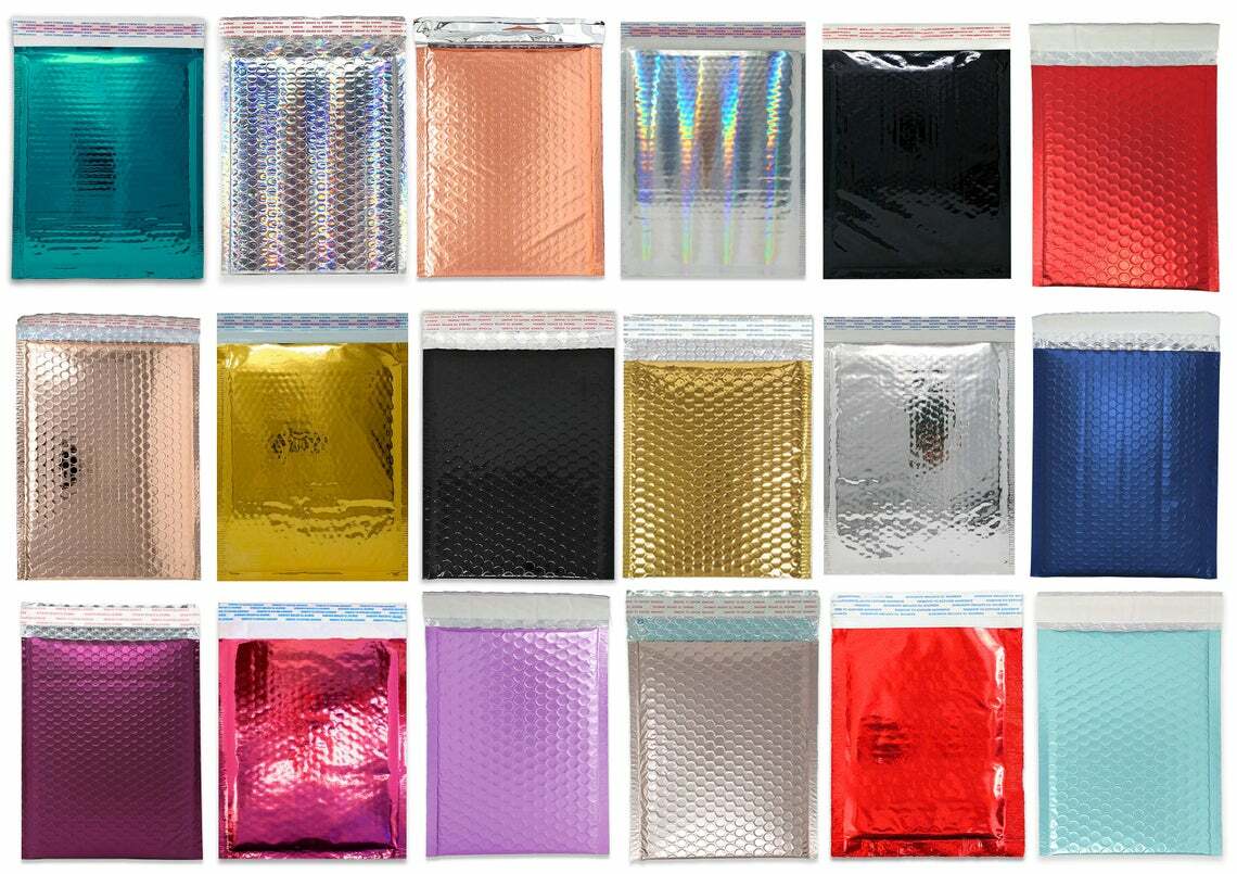 6x10 Metallic Bubble Mailers! Largest Selection! Quality Mailing Envelope Bags