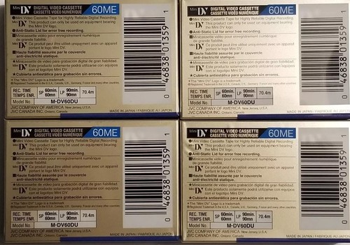 FOUR BRAND NEW JVC Mini DVC 60 Tapes