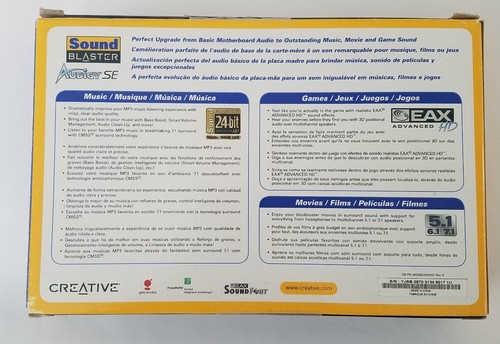Creative Labs SB0570 PCI Sound Blaster Audigy SE Sound Card