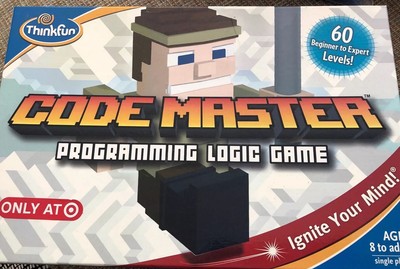 CODE MASTER Board Game Think-fun Programming Logic Minecraft 100% complete NICE