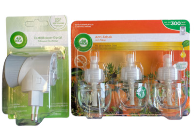 Air Wick Duftölflakon-Gerät und 3 Nachfüller Anti-Tabak (3 x 19ml)