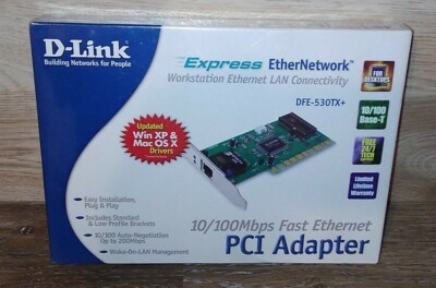 D-Link Express Fast Ethernet DESKTOP PCI Adapter Network Card 10/100 DFE-530TX+