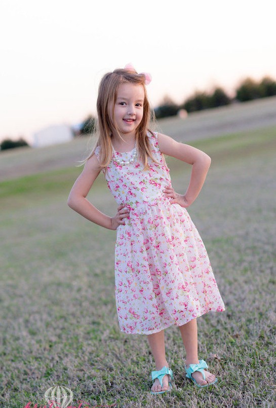 Toddler Girl Floral Pink Chiffon Spring Easter Birthday Toddler Dress