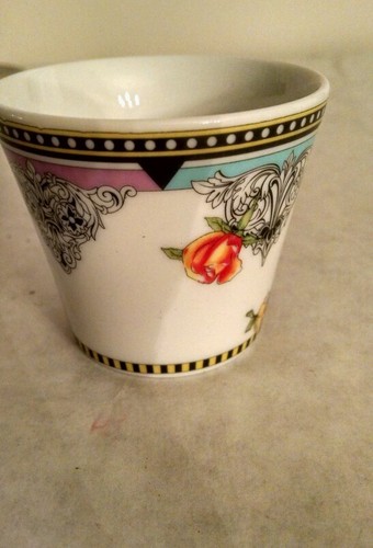 New, discontinued Versace Hot Flowers demitasse cup & saucer