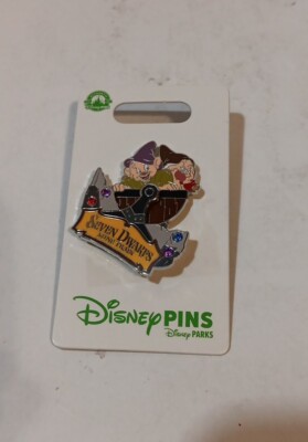 WDW Seven Dwarfs Mine Train Gems Dopey Grumpy Disney Pin Parks