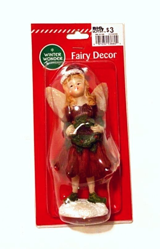 Winter Wonder Lane Elf Fairy Decor Village Accessory Pot Christmas Decor 4"