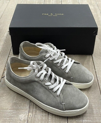 NIB 325 Rag Bone Kent Lace Up Low Sneakers In Grey Size 38 US