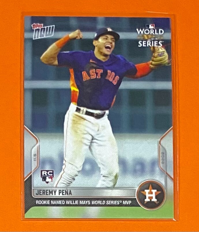 2022 MLB Topps Now Jeremy Pena ROOKIE CARD WORLD SERIES MVP