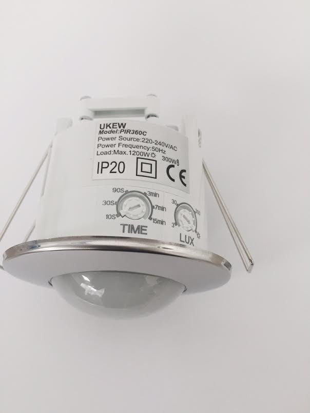 360 Degree Recessed PIR Ceiling Occupancy Motion Sensor Detector Light