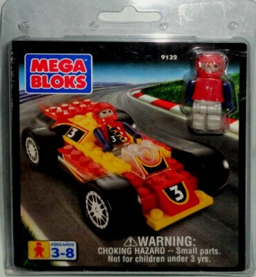 Mega Bloks 9132 Race Car Driver and Race Car New