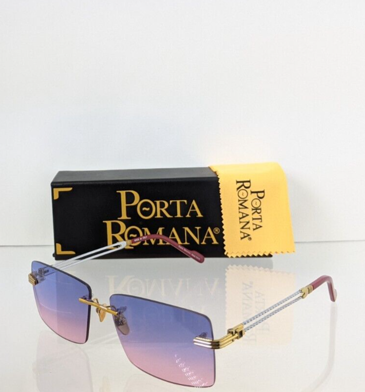 Pre-owned Porta Romana Authentic  1010 Sunglasses Col. 100 1010 Vintage Frame In Blue/pink Two Toned