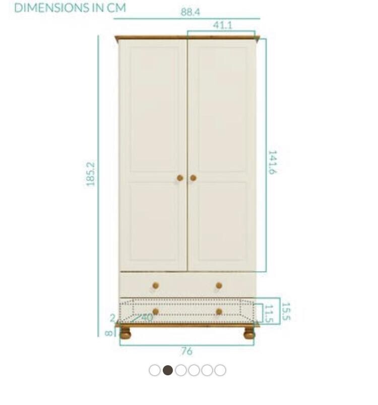 2 Door Wardrobe In Calne Wiltshire Gumtree