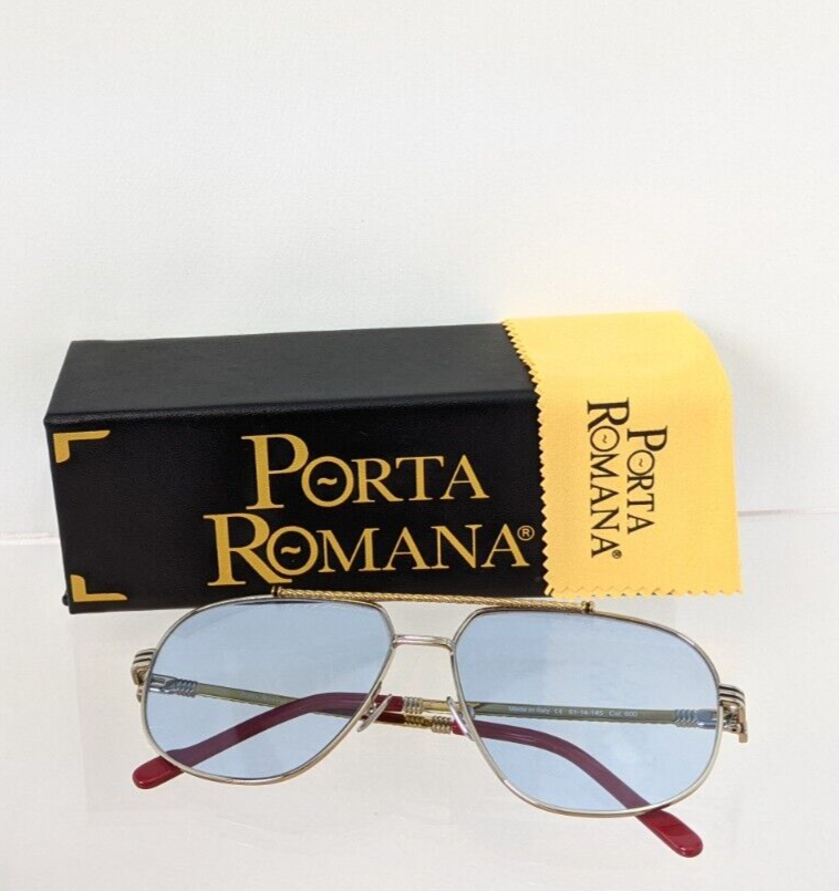 Pre-owned Porta Romana Authentic  Sunglasses Mod. 1233 Col. 600 Vintage Frame In Blue