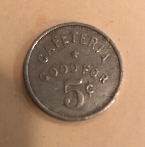 Hawaii Junior High School Hilo Lunch Token 5 Cents RARE!! Must See!!