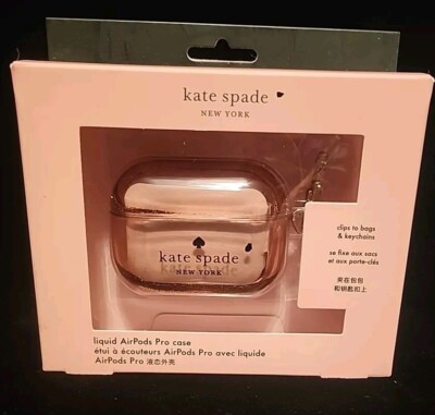 Kate Spade New York AirPods Pro Case- Iridescent Pink Liquid Glitter NOB