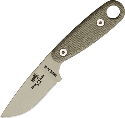 ESEE Izula II Desert Tan Fixed Blade Canvas Micarta Handle Knife + Kit IZ2DTKIT