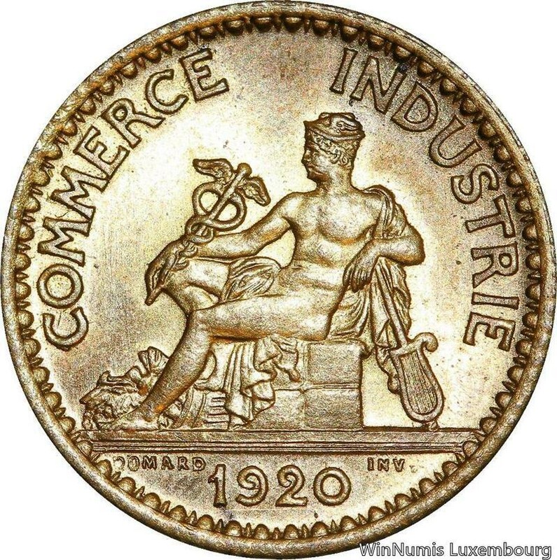 C7771 Rare France 1 Franc Chambre De Commerce 1920 Fdc Gem Un Bijou