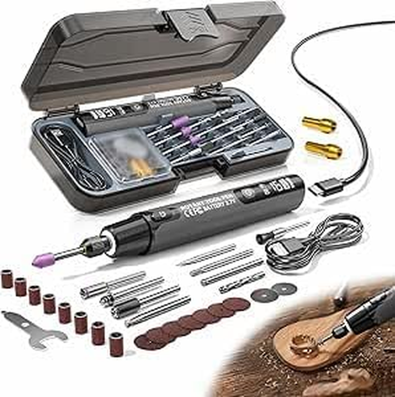 Mini Cordless Rotary Tool Kit Type-C Rechargeable Electric Engraving Pen, Access