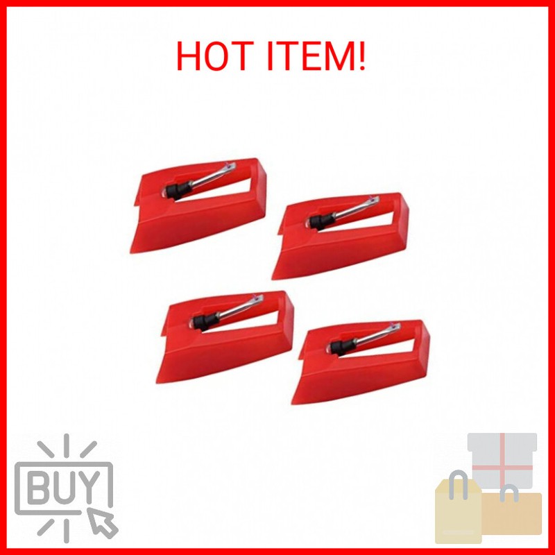 4 Pack Ruby Record Player Needle Turntable Stylus Replacement for ION Jenson Cro
