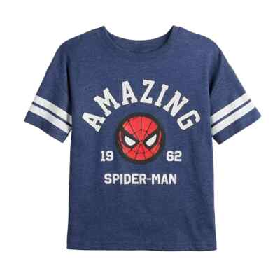 Marvel Amazing Spider Man Varsity tee  KIDS SIZE 10 Brand Jumping Bean