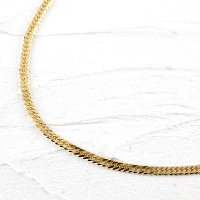 18K Necklace Kihei 6 Sides Double 40cm 10g Yellow Gold K18 Mint C