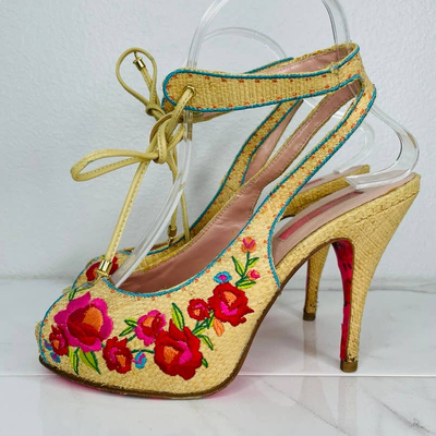 Betsey johnson online floral sandals