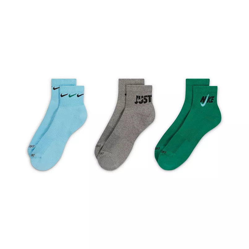 S 3 Pair Pack Green Blue Grey Size Large 8-12