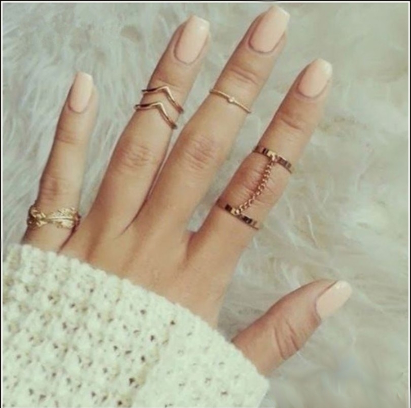 Set: 6 Stück Midi Ringe Fingerspitzenring Obergelenkring Knöchelring Ring Neu