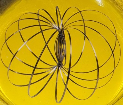 Kinetic Magic Magic Ring Spiral Ball Magic Stainless Steel Toroflux FlowToy