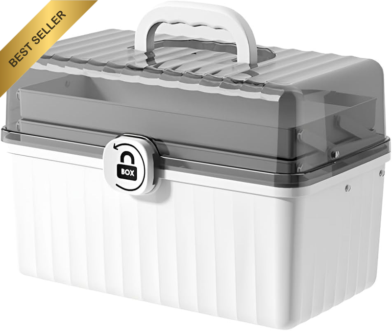 Portable 3-Layer Waterproof First Aid Box - Home, Office, School
