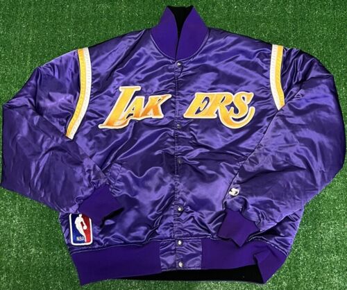 Vintage LA Los Angeles Lakers Starter Satin Reversible Black Vintage LA Los Angeles Lakers Starter Satin Reversible Black