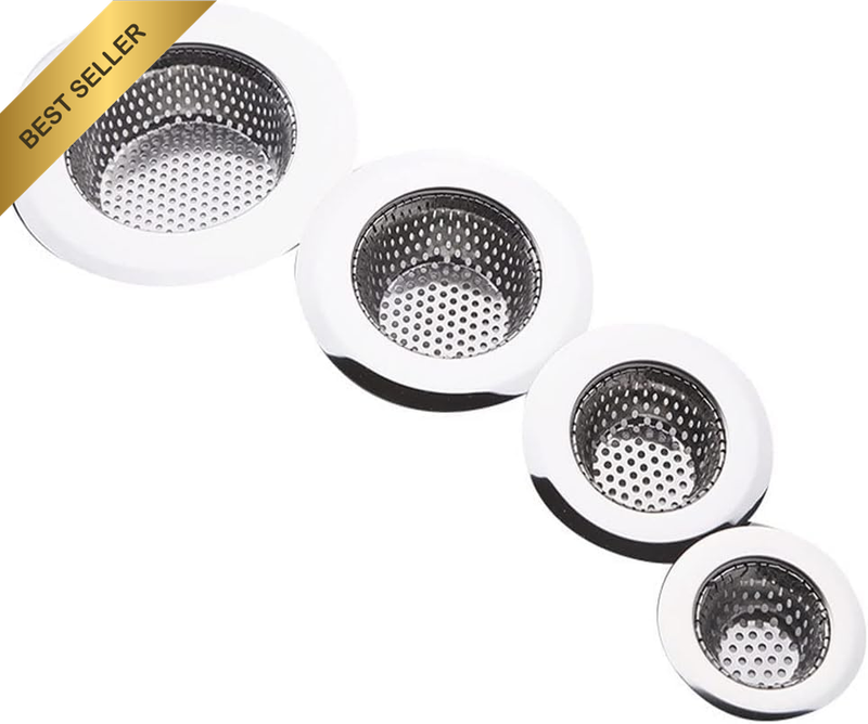 4 PCS Drain Hair Catcher,Drain Stoper,Shower Drain Cover for Bathtub, Kitchen Si