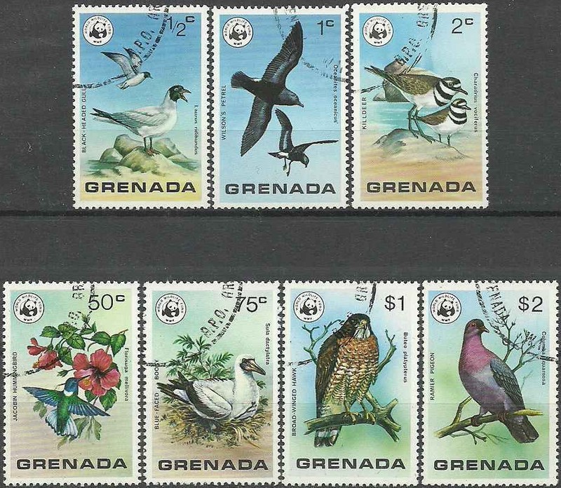 Timbres Oiseaux Grenade 790/6 O (43463)