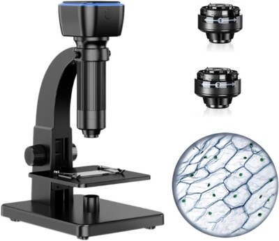 Digital Microscope, 0X-2000X Biological Microscope, WiFi ＆ USB Connection