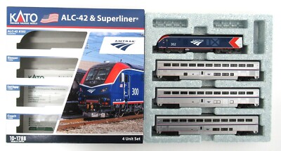 KATO 10-1788 N gauge Amtrak ALC-42 & Superliner 4-car set Model Railroad